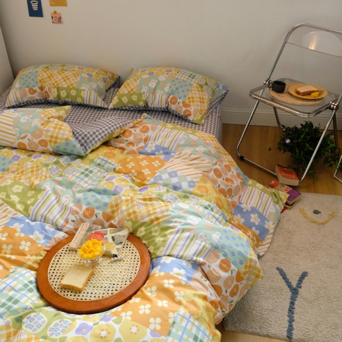 91家纺网 家纺一手货源 找家纺 窝米2020秋季13370全棉四件套萌宠风系列 春天的故事