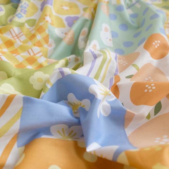 91家纺网 家纺一手货源 找家纺 窝米2020秋季13370全棉四件套萌宠风系列 春天的故事