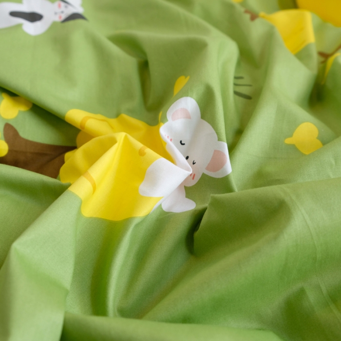 91家纺网 家纺一手货源 找家纺 窝米2020秋季13370全棉四件套萌宠风系列 丛林物语