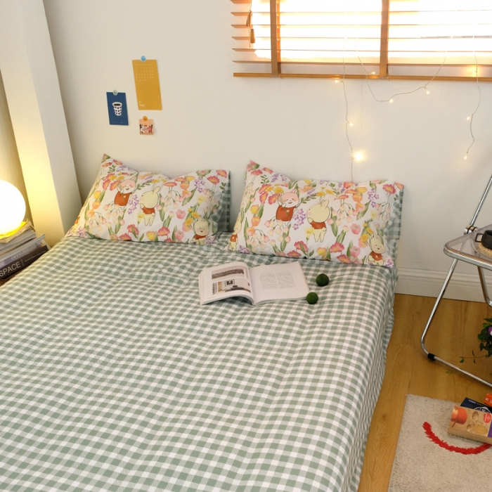 91家纺网 家纺一手货源 找家纺 窝米2020秋季13370全棉四件套萌宠风系列 好伙伴