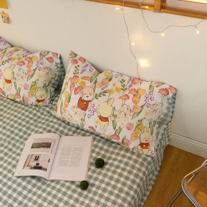 91家纺网 家纺一手货源 找家纺 窝米2020秋季13370全棉四件套萌宠风系列 好伙伴