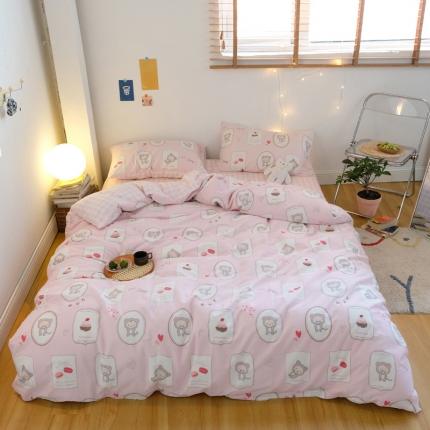 窝米2020秋季13370全棉四件套萌宠风系列 猴子猫咪