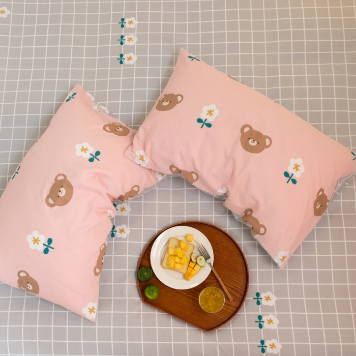 91家纺网 家纺一手货源 找家纺 窝米2020秋季13370全棉四件套萌宠风系列 欢乐熊