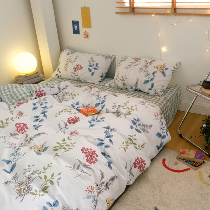 91家纺网 家纺一手货源 找家纺 窝米2020秋季13370全棉四件套萌宠风系列 梨梦