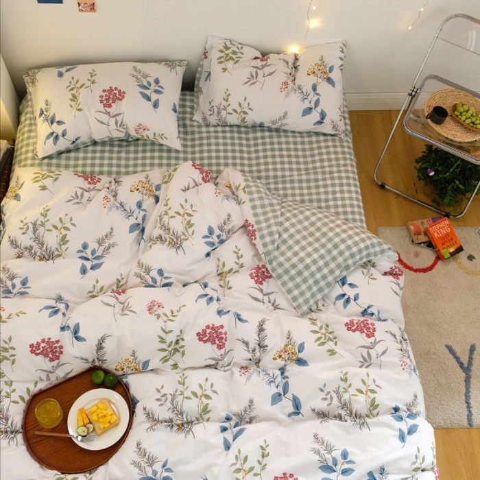 91家纺网 家纺一手货源 找家纺 窝米2020秋季13370全棉四件套萌宠风系列 梨梦