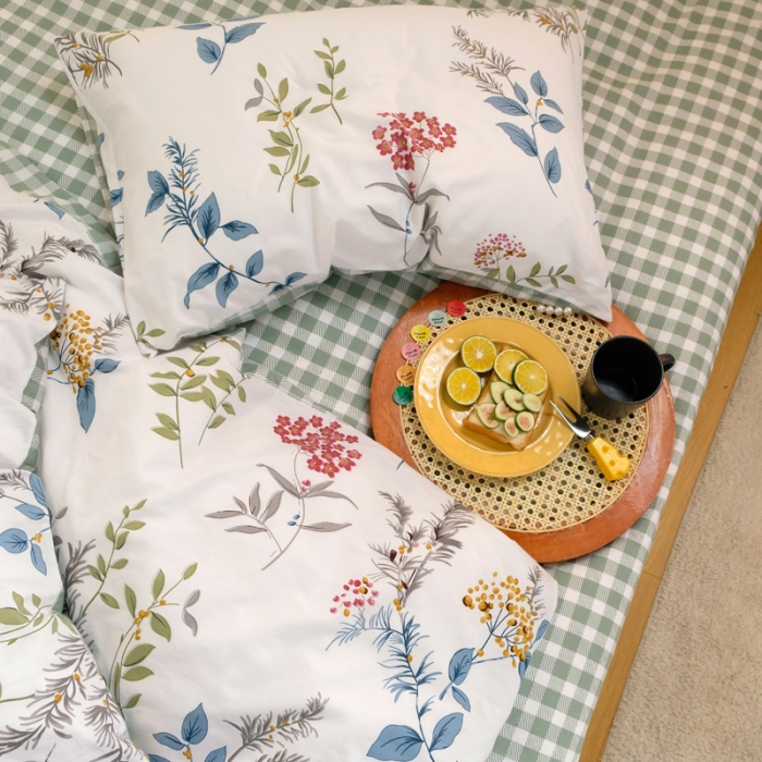 91家纺网 家纺一手货源 找家纺 窝米2020秋季13370全棉四件套萌宠风系列 梨梦