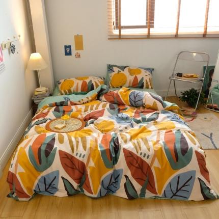 窝米2020秋季13370全棉四件套萌宠风系列 秋收季节