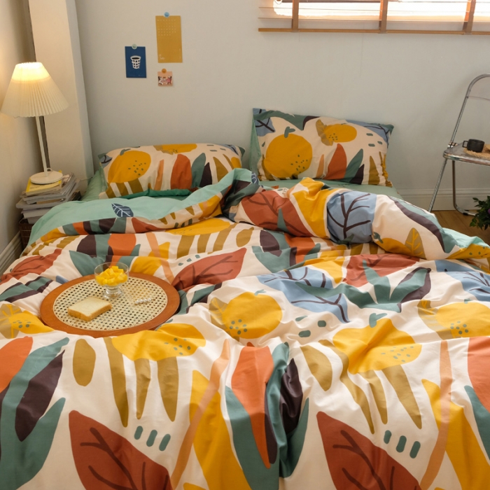 91家纺网 家纺一手货源 找家纺 窝米2020秋季13370全棉四件套萌宠风系列 秋收季节