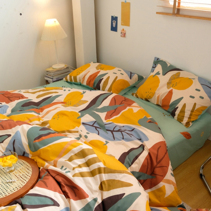 91家纺网 家纺一手货源 找家纺 窝米2020秋季13370全棉四件套萌宠风系列 秋收季节