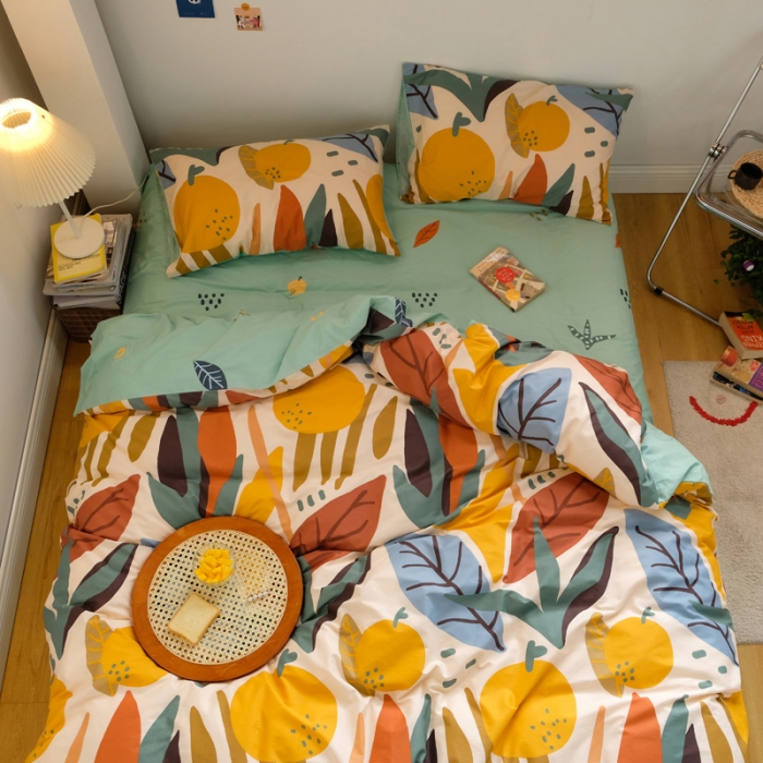 91家纺网 家纺一手货源 找家纺 窝米2020秋季13370全棉四件套萌宠风系列 秋收季节