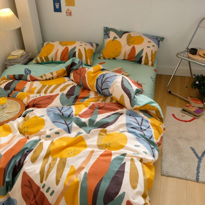 91家纺网 家纺一手货源 找家纺 窝米2020秋季13370全棉四件套萌宠风系列 秋收季节