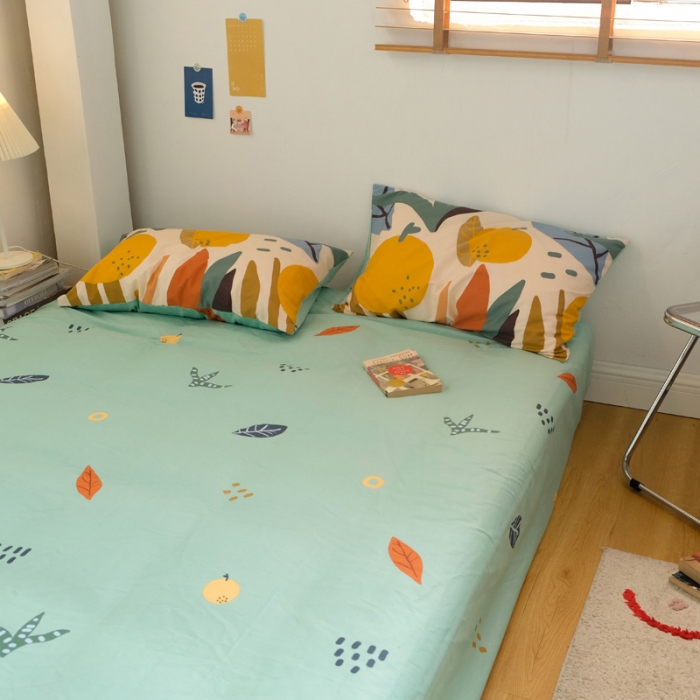 91家纺网 家纺一手货源 找家纺 窝米2020秋季13370全棉四件套萌宠风系列 秋收季节