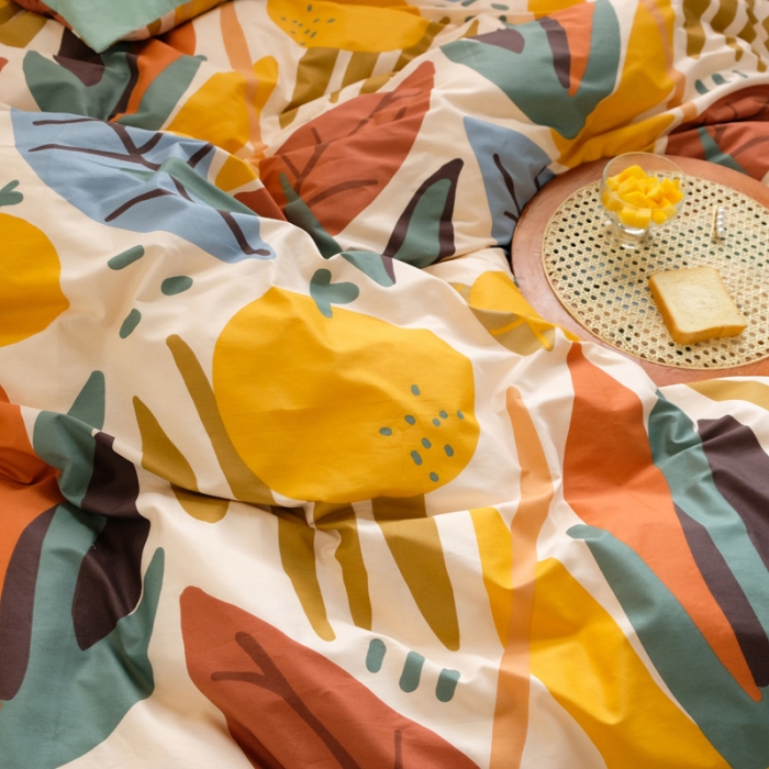 91家纺网 家纺一手货源 找家纺 窝米2020秋季13370全棉四件套萌宠风系列 秋收季节