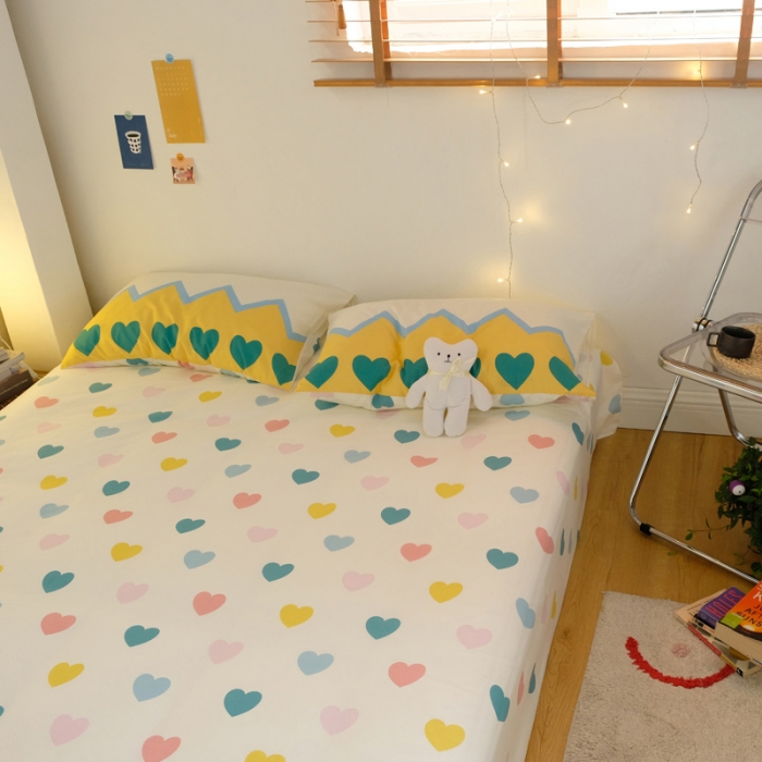 91家纺网 家纺一手货源 找家纺 窝米2020秋季13370全棉四件套萌宠风系列 是心动啊黄