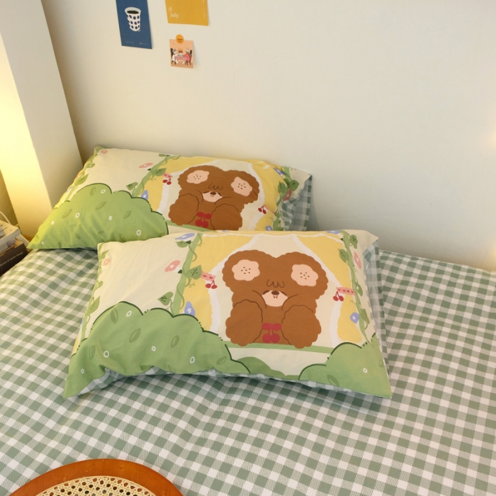 91家纺网 家纺一手货源 找家纺 窝米2020秋季13370全棉四件套萌宠风系列 汤姆熊