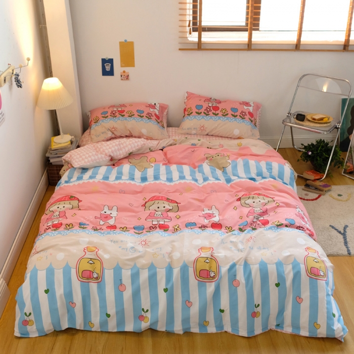 91家纺网 家纺一手货源 找家纺 窝米2020秋季13370全棉四件套萌宠风系列 小米菲