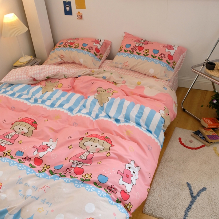 91家纺网 家纺一手货源 找家纺 窝米2020秋季13370全棉四件套萌宠风系列 小米菲