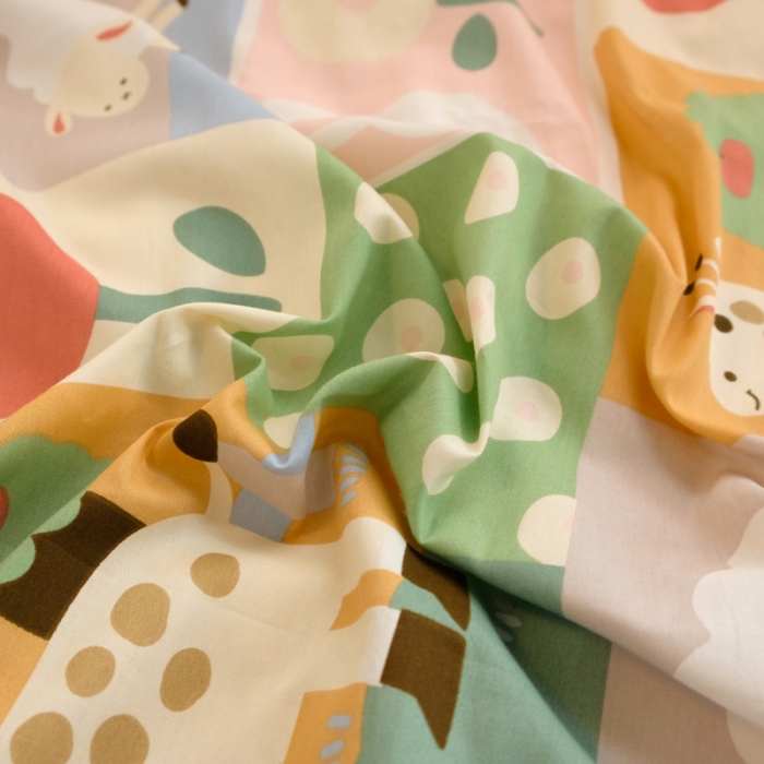 91家纺网 家纺一手货源 找家纺 窝米2020秋季13370全棉四件套萌宠风系列 小绵绵