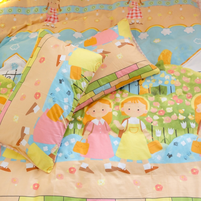 91家纺网 家纺一手货源 找家纺 窝米2020秋季13370全棉四件套萌宠风系列 一起旅行