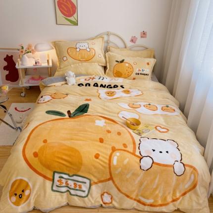 91家纺网 家纺一手货源 找家纺 （总）川悦生活 2020新款法莱绒大版卡通四件套