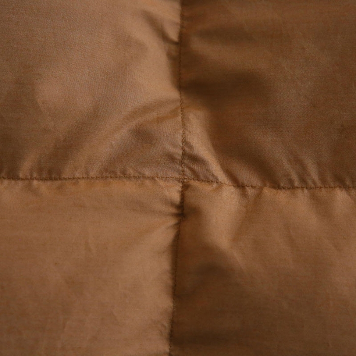 91家纺网 家纺一手货源 找家纺 俏企鹅 2025新款全棉单边羽绒被 咖色