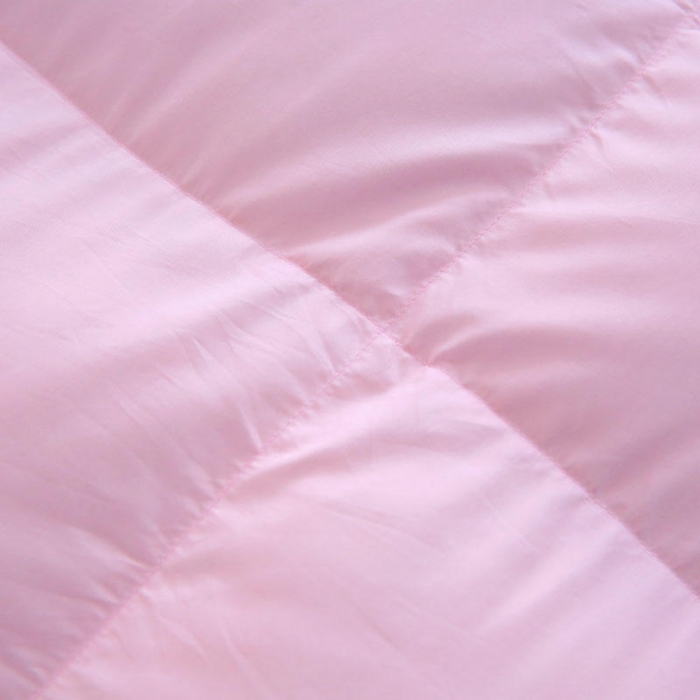 91家纺网 家纺一手货源 找家纺 俏企鹅 2025新款全棉单边羽绒被 樱花粉