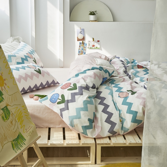 91家纺网 家纺一手货源 找家纺 怡家居 2021新款全棉田园四件套 韶华