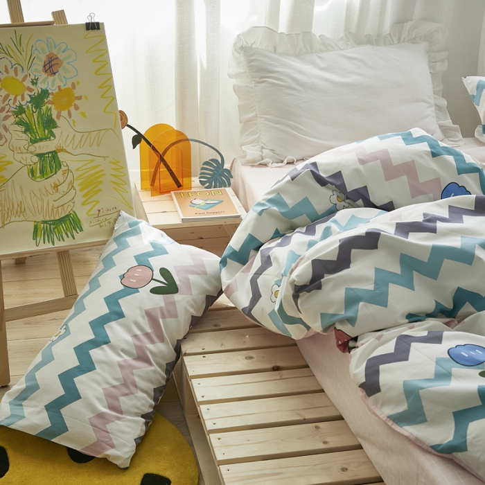 91家纺网 家纺一手货源 找家纺 怡家居 2021新款全棉田园四件套 韶华