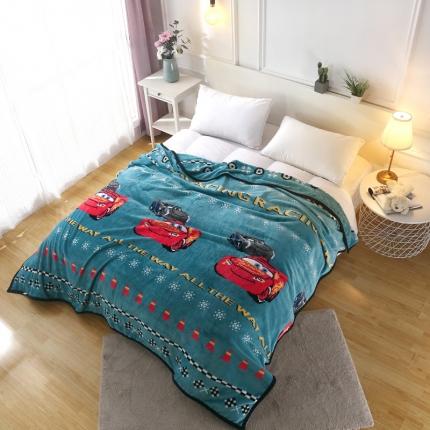 91家纺网 家纺一手货源 找家纺 佰亿莱 2024新款法莱绒牛奶绒迪士尼毛毯 汽车总动员