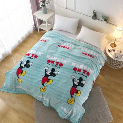 91家纺网 家纺一手货源 找家纺 佰亿莱 2024新款法莱绒牛奶绒迪士尼毛毯 舞蹈米奇