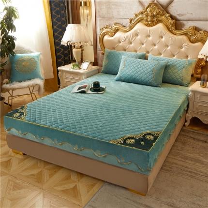 91家纺网 家纺一手货源 找家纺 （总）菊上2021新款加厚水晶绒单床笠金色年华系列