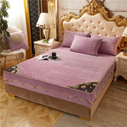 91家纺网 家纺一手货源 找家纺 （总）菊上2021新款加厚水晶绒单床笠金色年华系列