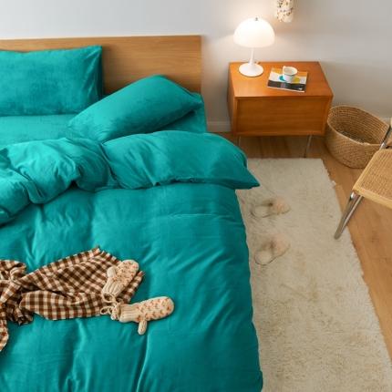 91家纺网 家纺一手货源 找家纺 （总）时光里 2020新款纯色230克牛奶绒单被套