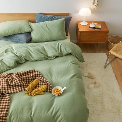 91家纺网 家纺一手货源 找家纺 （总）时光里 2020新款纯色230克牛奶绒单被套