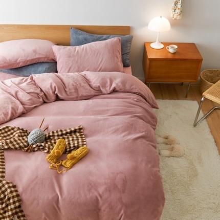 91家纺网 家纺一手货源 找家纺 （总）时光里 2020新款纯色230克牛奶绒单被套