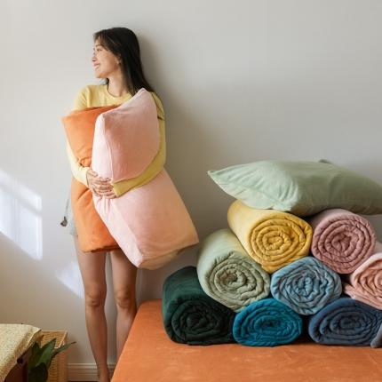 （总）时光里 2020新款纯色230克牛奶绒单被套