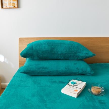 91家纺网 家纺一手货源 找家纺 （总）时光里 2020新款纯色230克牛奶绒单枕套