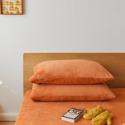 91家纺网 家纺一手货源 找家纺 （总）时光里 2020新款纯色230克牛奶绒单枕套