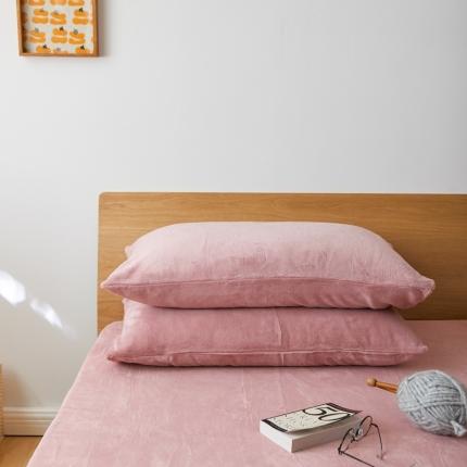 91家纺网 家纺一手货源 找家纺 （总）时光里 2020新款纯色230克牛奶绒单枕套