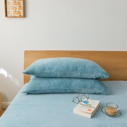 91家纺网 家纺一手货源 找家纺 （总）时光里 2020新款纯色230克牛奶绒单枕套