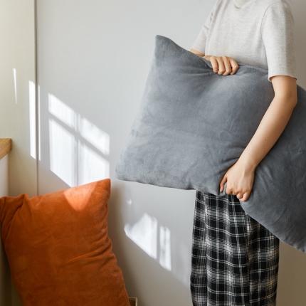 91家纺网 家纺一手货源 找家纺 （总）时光里 2020新款纯色230克牛奶绒单枕套