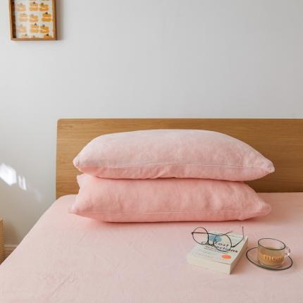 91家纺网 家纺一手货源 找家纺 （总）时光里 2020新款纯色230克牛奶绒单枕套