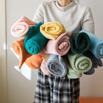 （总）时光里 2020新款纯色230克牛奶绒单枕套