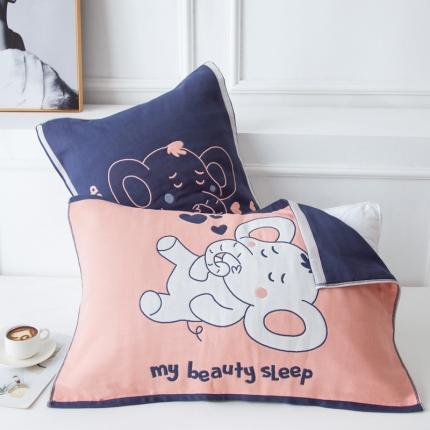 91家纺网 家纺一手货源 找家纺 （总） 朴尔 2020新款多彩全棉六层纱布大版花枕巾