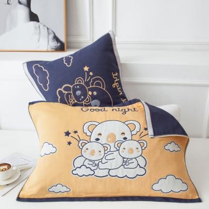 91家纺网 家纺一手货源 找家纺 （总） 朴尔 2020新款多彩全棉六层纱布大版花枕巾