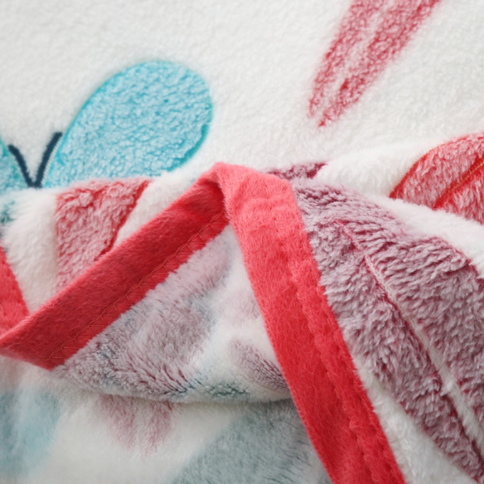 91家纺网 家纺一手货源 找家纺 好艺佳新款240克雪花绒毯法莱绒毯床单加厚毛毯花花世界