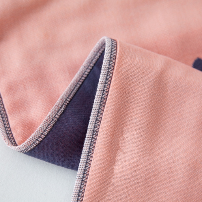 91家纺网 家纺一手货源 找家纺 朴尔 2020新款多彩全棉六层纱布大版花枕巾 蝶恋花橘