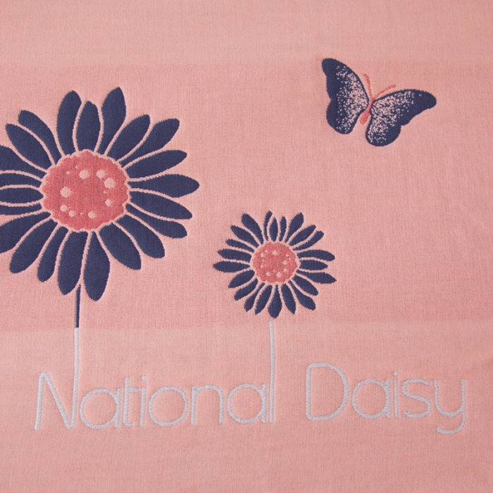 91家纺网 家纺一手货源 找家纺 朴尔 2020新款多彩全棉六层纱布大版花枕巾 蝶恋花橘