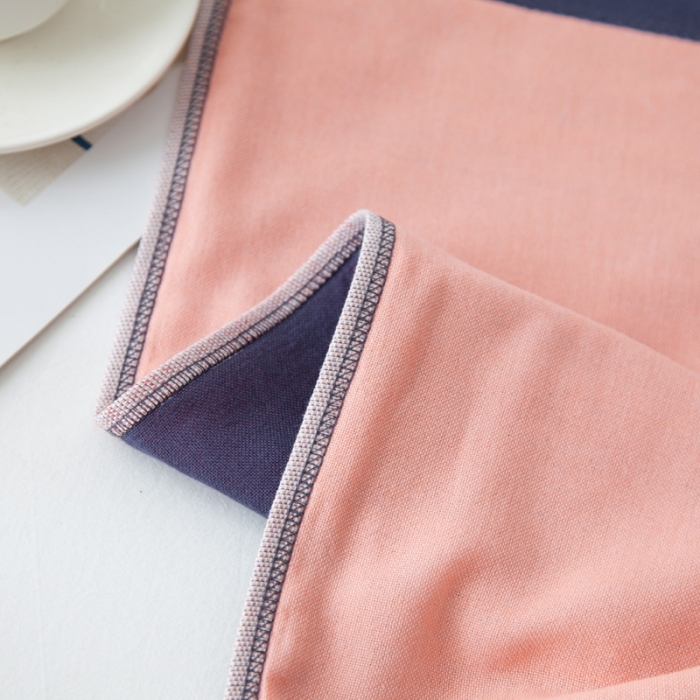 91家纺网 家纺一手货源 找家纺 朴尔 2020新款多彩全棉六层纱布大版花枕巾 墨菊橘