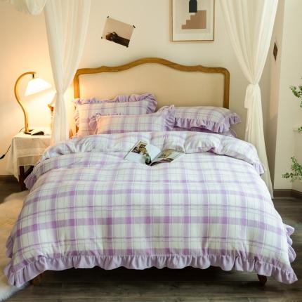 91家纺网 家纺一手货源 找家纺 （总） 卡巴伦 2023新款牛奶绒印花韩版四件套